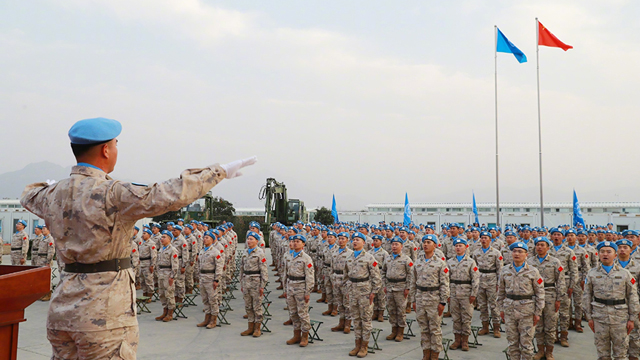 中國第十六批赴南蘇丹（瓦烏）維和工兵分隊舉行出征誓師大會